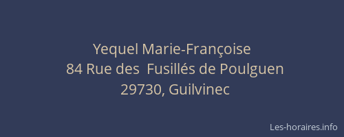 Yequel Marie-Fran&ccedil;oise