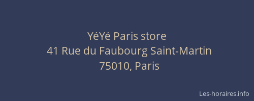 YéYé Paris store
