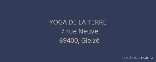 YOGA DE LA TERRE