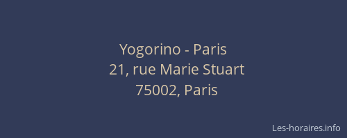 Yogorino - Paris