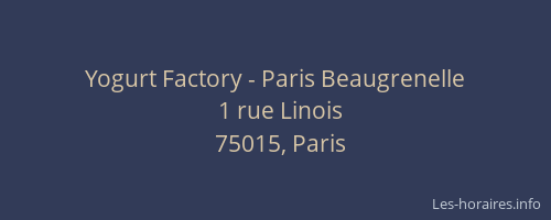 Yogurt Factory - Paris Beaugrenelle
