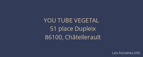 YOU TUBE VEGETAL