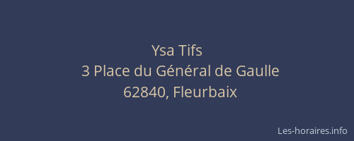 Ysa Tifs