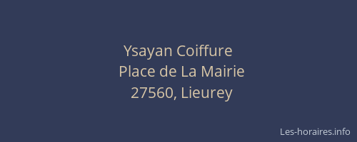 Ysayan Coiffure