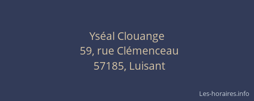 Ys&eacute;al Clouange