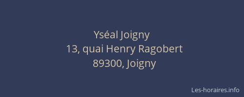 Ys&eacute;al Joigny
