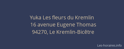 Yuka Les fleurs du Kremlin