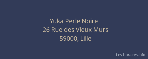 Yuka Perle Noire