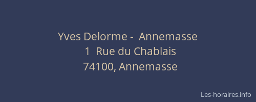Yves Delorme -  Annemasse