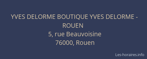 YVES DELORME BOUTIQUE YVES DELORME - ROUEN