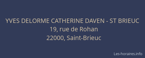 YVES DELORME CATHERINE DAVEN - ST BRIEUC