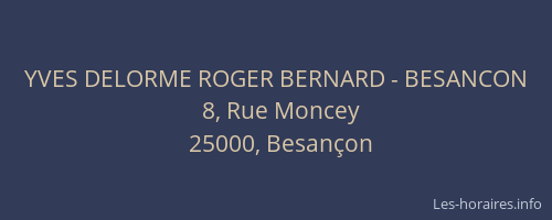 YVES DELORME ROGER BERNARD - BESANCON