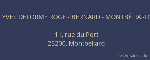 YVES DELORME ROGER BERNARD - MONTBÉLIARD