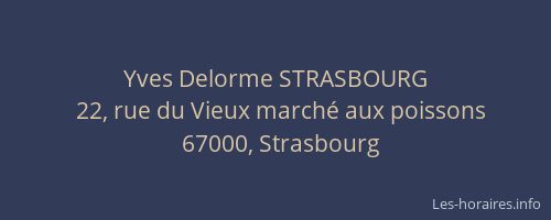 Yves Delorme STRASBOURG