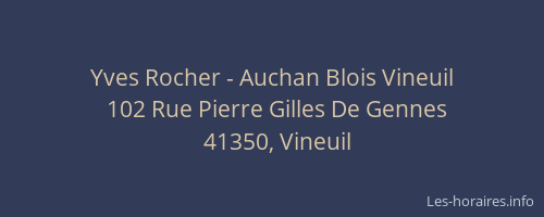 Yves Rocher - Auchan Blois Vineuil
