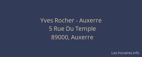 Yves Rocher - Auxerre