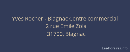 Yves Rocher - Blagnac Centre commercial
