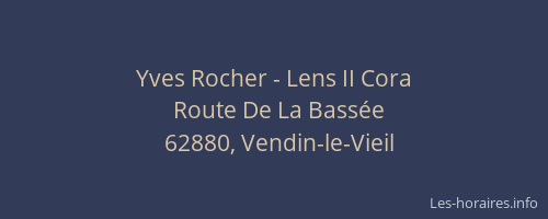 Yves Rocher - Lens II Cora