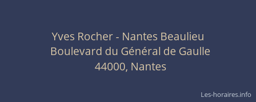 Yves Rocher - Nantes Beaulieu