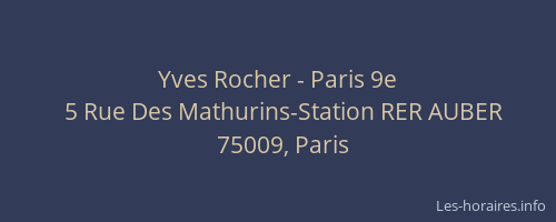 Yves Rocher - Paris 9e