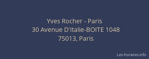 Yves Rocher - Paris