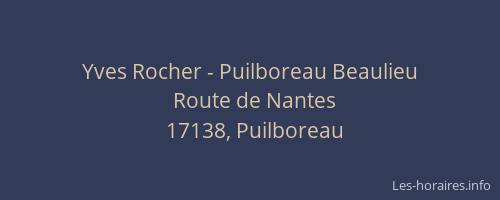Yves Rocher - Puilboreau Beaulieu