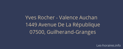 Yves Rocher - Valence Auchan