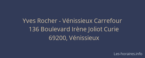 Yves Rocher - Vénissieux Carrefour