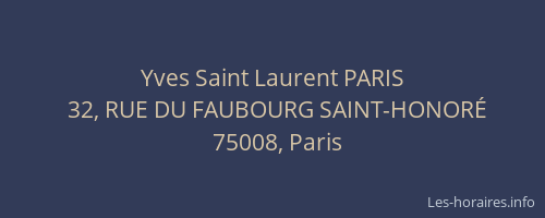 Yves Saint Laurent PARIS