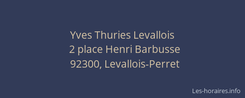 Yves Thuries Levallois