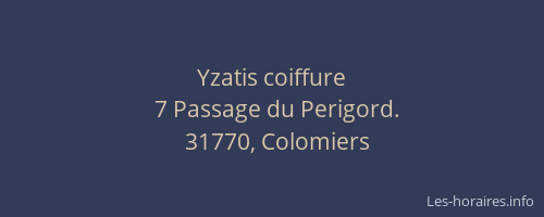 Yzatis coiffure