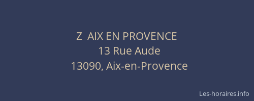 Z  AIX EN PROVENCE