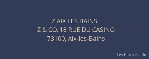 Z AIX LES BAINS