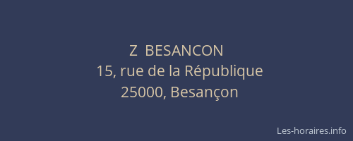 Z  BESANCON