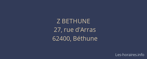 Z BETHUNE