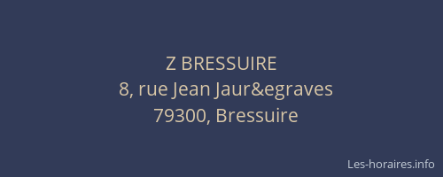Z BRESSUIRE