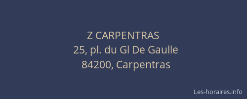 Z CARPENTRAS