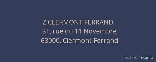 Z CLERMONT FERRAND