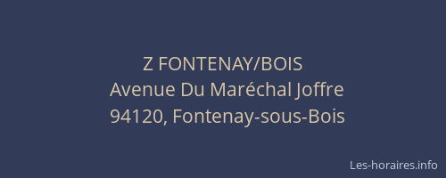 Z FONTENAY/BOIS