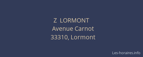 Z  LORMONT