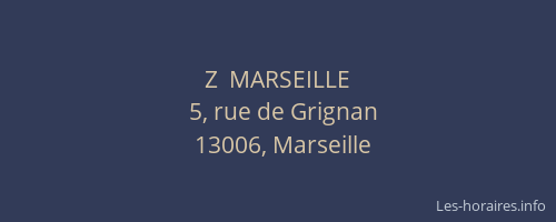 Z  MARSEILLE