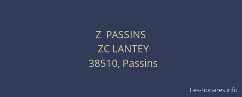 Z  PASSINS