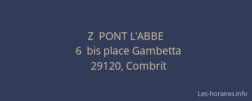Z  PONT L'ABBE
