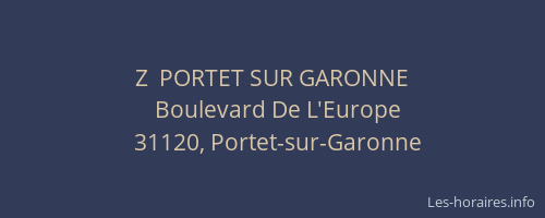 Z  PORTET SUR GARONNE