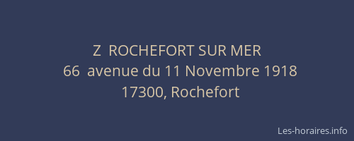 Z  ROCHEFORT SUR MER