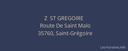 Z  ST GREGOIRE