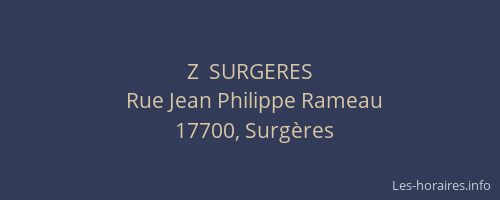Z  SURGERES