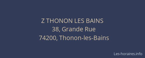 Z THONON LES BAINS
