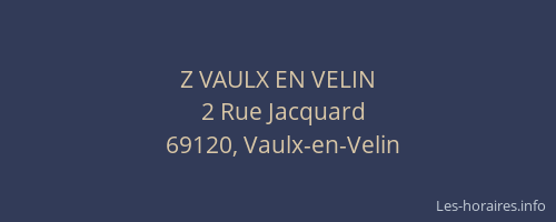 Z VAULX EN VELIN
