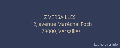 Z VERSAILLES